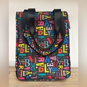 Vera Bradley Frill Laptop Travel Tote Bag in the "From A to Vera" pattern.